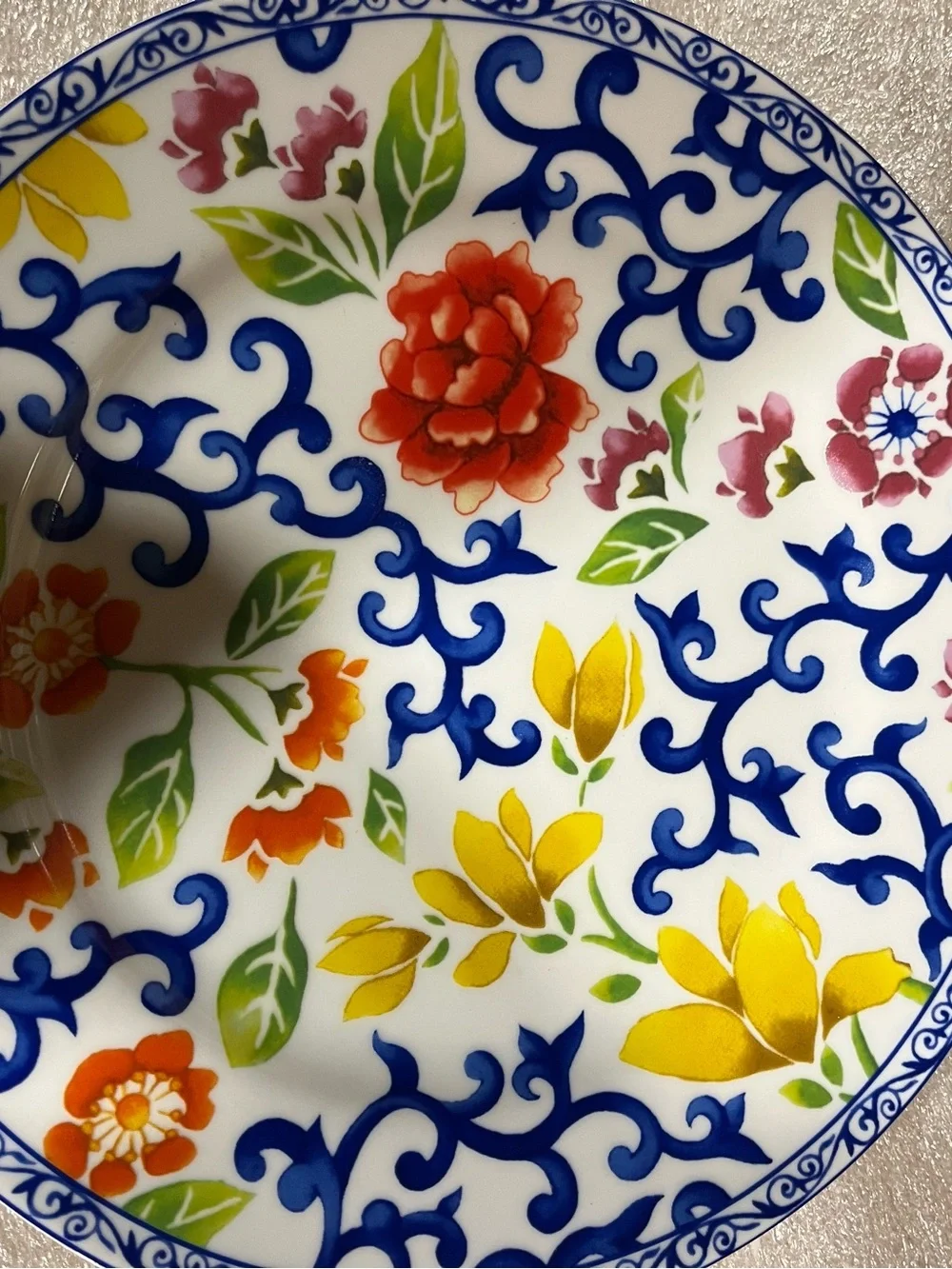 Ralph Lauren Multicolor Floral Porcelain Salad/Dessert Plate
